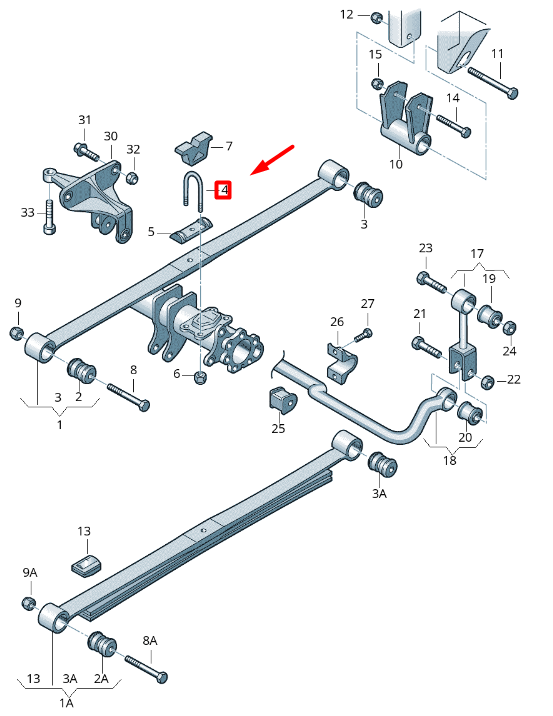 NEW VOLKSWAGEN CRAFTER 2F MK1 REAR LEAF SPRING SHACKLE 2E0599173G ORIGINAL