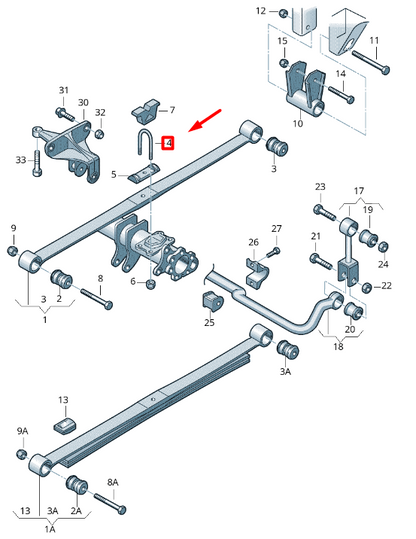 NEW VOLKSWAGEN CRAFTER 2F MK1 REAR LEAF SPRING SHACKLE 2E0599173G ORIGINAL