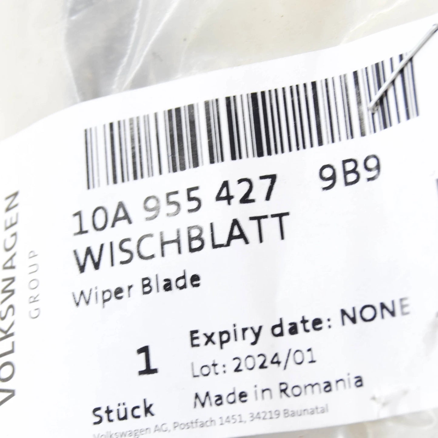 NEW VW ID.3 E11 REAR AERO WIPER BLADE 10A9554279B9 ORIGINAL