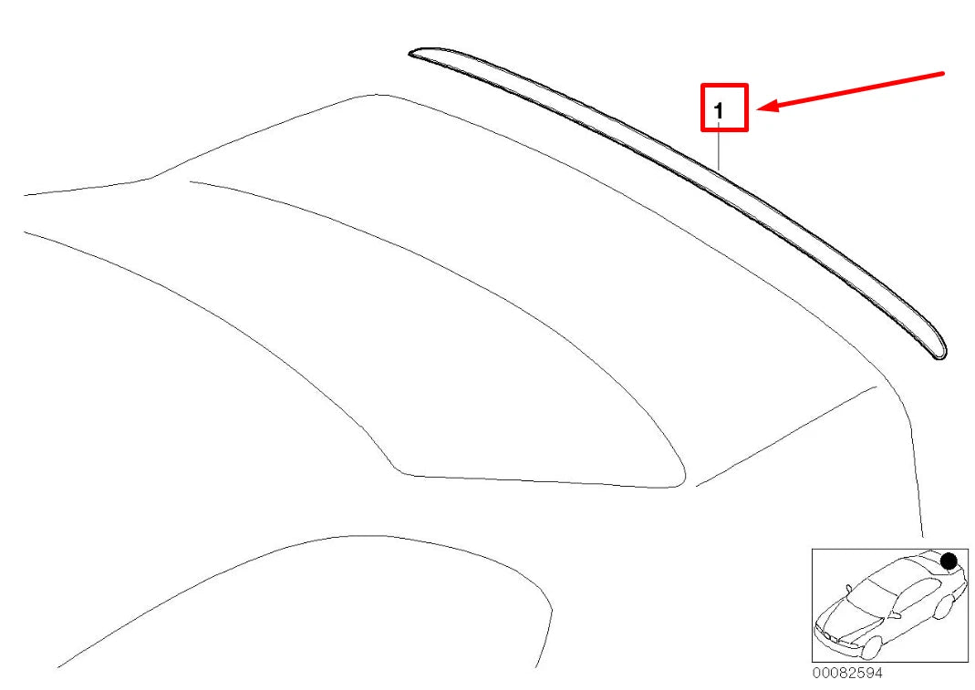 NEW BMW 3 E46 REAR TRUNK SPOILER 51717893671 7893671 ORIGINAL