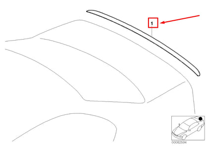 NEW BMW 3 E46 REAR TRUNK SPOILER 51717893671 7893671 ORIGINAL