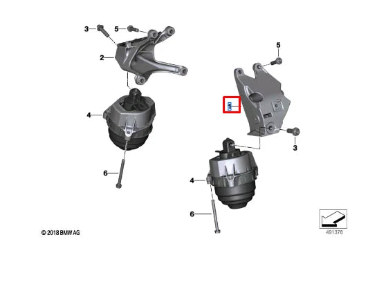 NEW BMW 3 G20 LEFT SIDE ENGINE BRACKET 22116861565 ORIGINAL