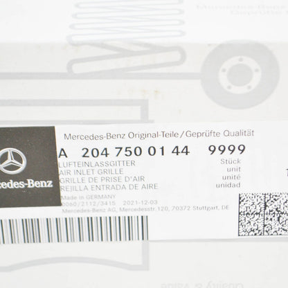 NEW MB C W204 AMG FRONT HOOD LEFT AIR INLET GRILLE A20475001449999 ORIGINAL