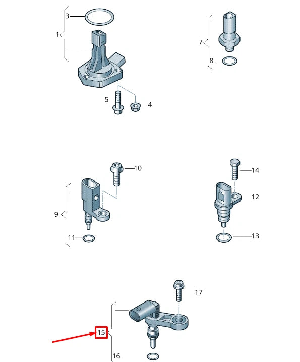 NEW VOLKSWAGEN T-ROC A11 COOLANT TEMPERATURE SENSOR 04E919501B