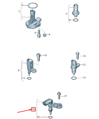 NEW VOLKSWAGEN T-ROC A11 COOLANT TEMPERATURE SENSOR 04E919501B