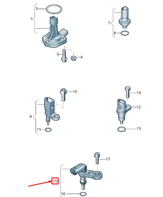 NEW VOLKSWAGEN T-ROC A11 COOLANT TEMPERATURE SENSOR 04E919501B