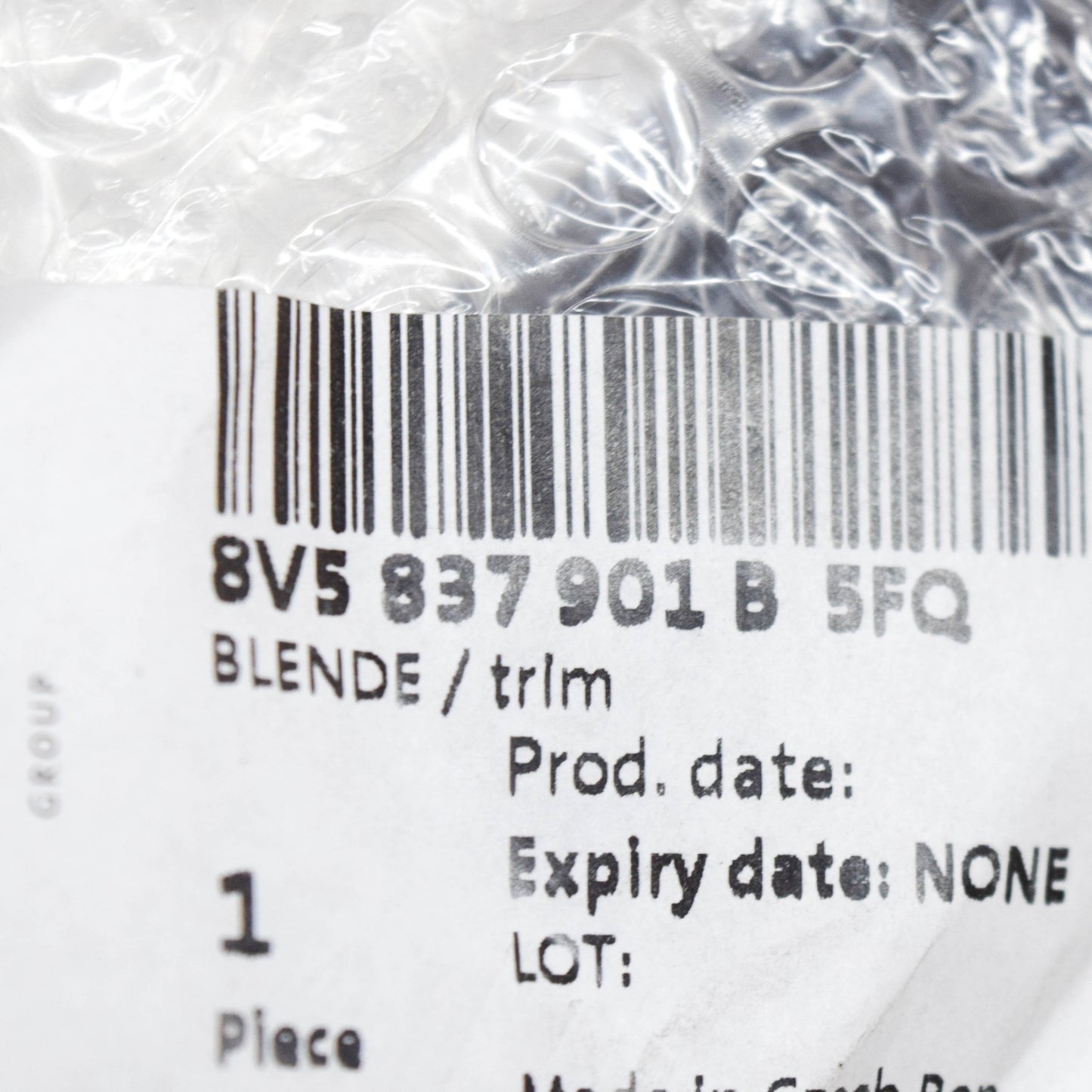 NEW AUDI A3 8V LEFT TRIM FOR PILLAR B 8V5837901B5FQ ORIGINAL