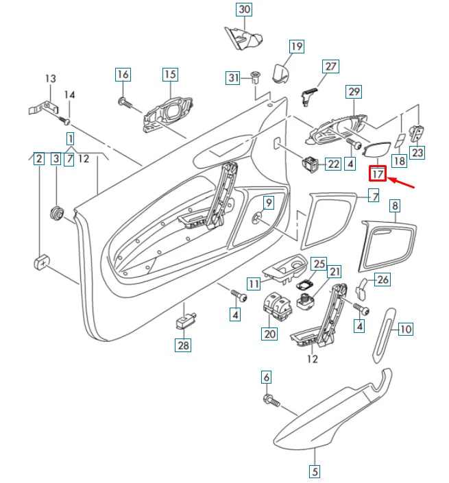 NEW AUDI A1 8X FRONT LEFT DOOR SPEAKER COVER 8X0035423A4PK ORIGINAL