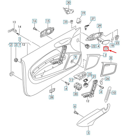 NEW AUDI A1 8X FRONT LEFT DOOR SPEAKER COVER 8X0035423A4PK ORIGINAL