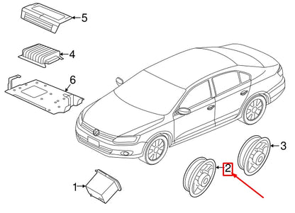 NEW VOLKSWAGEN JETTA A6 FRONT DOOR BASS LOUDSPEAKER 5C6035454A ORIGINAL