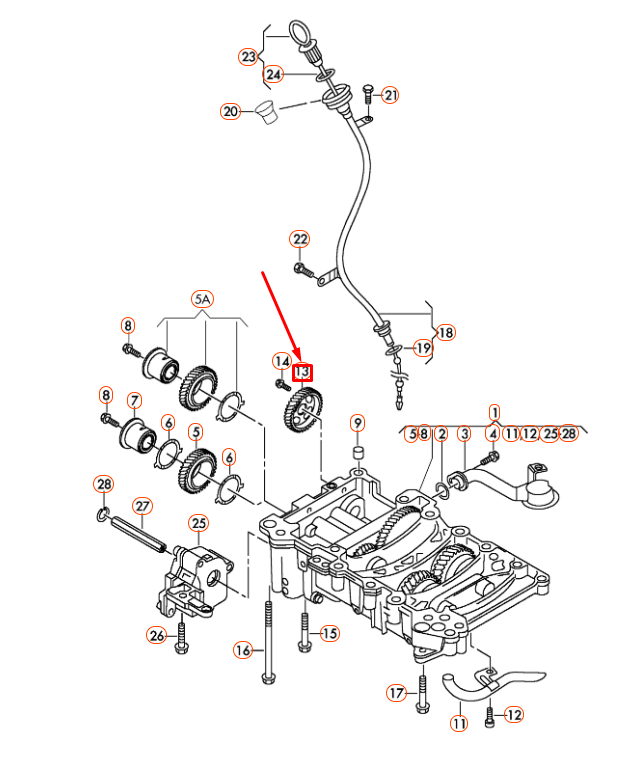 NEW AUDI A3 8P OIL PUMP DRIVE WHEEL 03G103305C ORIGINAL