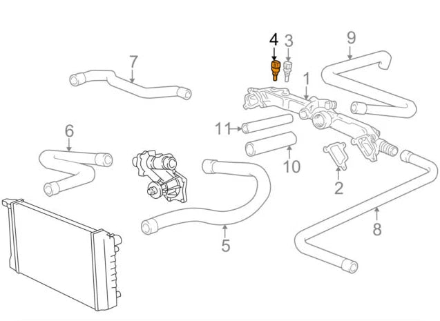 NEW BMW 7 E38 COOLANT TEMPERATURE SWITCH SENSOR 12621288158 4.4 PETROL ORIGINAL