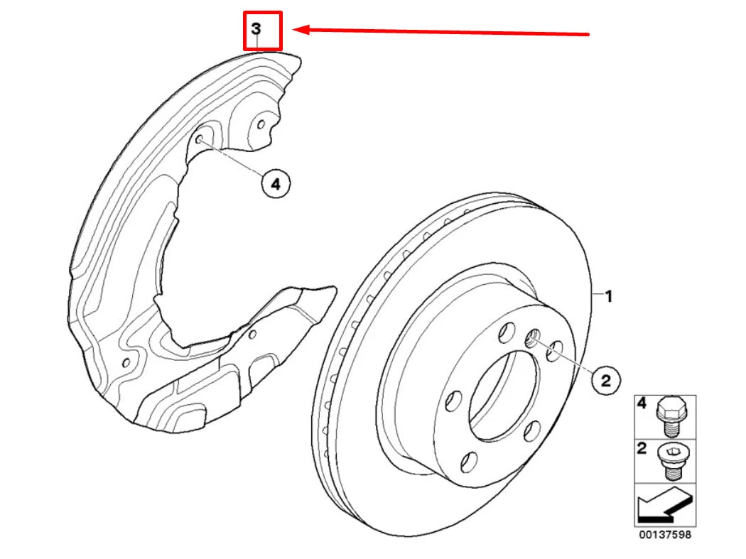 NEW BMW 3 E90 FRONT LEFT BRAKE DUST SHIELD 34116780215 6780215 ORIGINAL