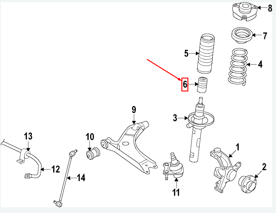 new audi a3 sportback 8y front suspension strut bumper 5q0412303a original