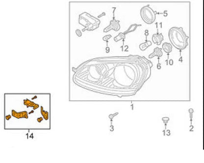 NEW VW GOLF IV 1J1 HEADLIGHT RIGHT REPAIR KIT 1K0998226