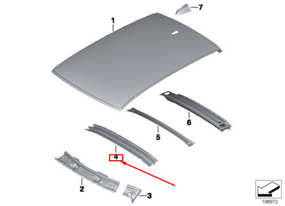 new bmw x1 e84 front roof bow 41312993052 2993052 original