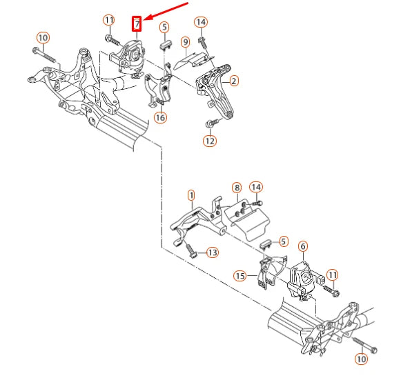 NEW AUDI Q5 8R RIGHT ENGINE MOUNTING 8R0199381AA ORIGINAL