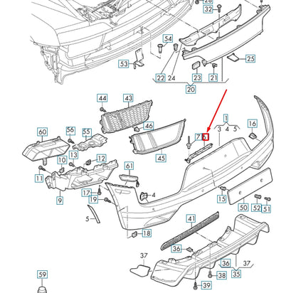 NEW AUDI R8 4S REAR RIGHT INNER BUMPER CLOSING ELEMENT 4S0807120A