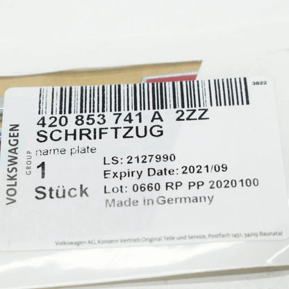 NEW AUDI R8 TRUNK LID R8 BADGE EMBLEM CHROME 420853741A2ZZ 2015 ORIGINAL