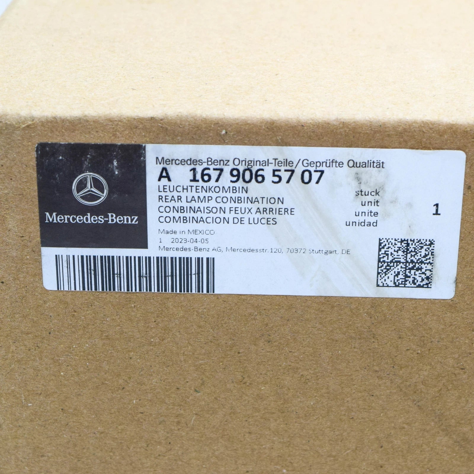 NEW MERCEDES-BENZ GLE W167 COUPE REAR LEFT OUTER TAILLIGHT A1679065707 ORIGINAL