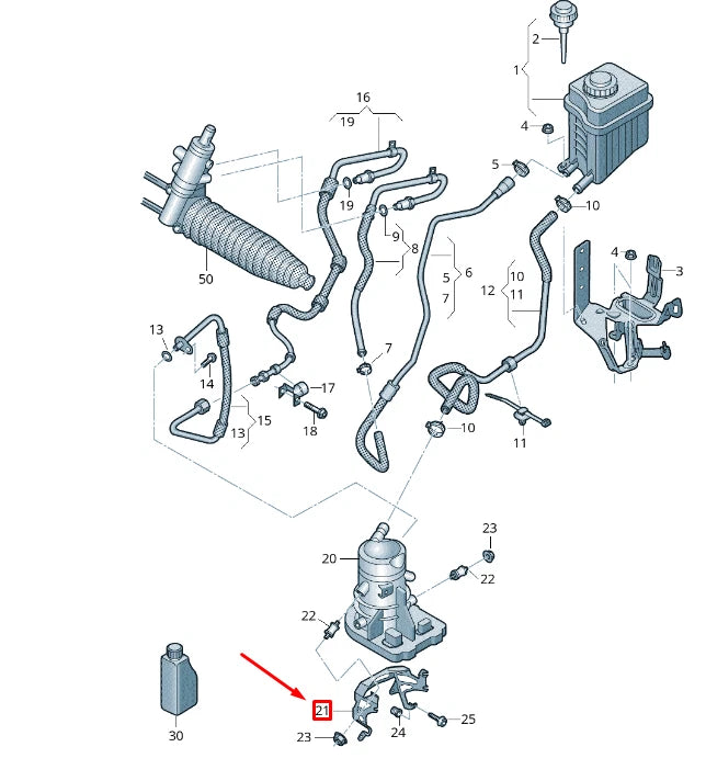 NEW VW TOUAREG 7P MK2 ELECTRIC POWER STEERING PUMP RETAINER 7P0423380A
