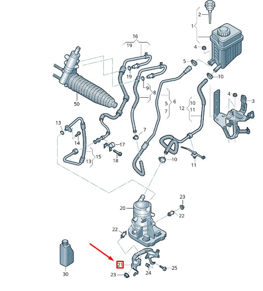 NEW VW TOUAREG 7P MK2 ELECTRIC POWER STEERING PUMP RETAINER 7P0423380A