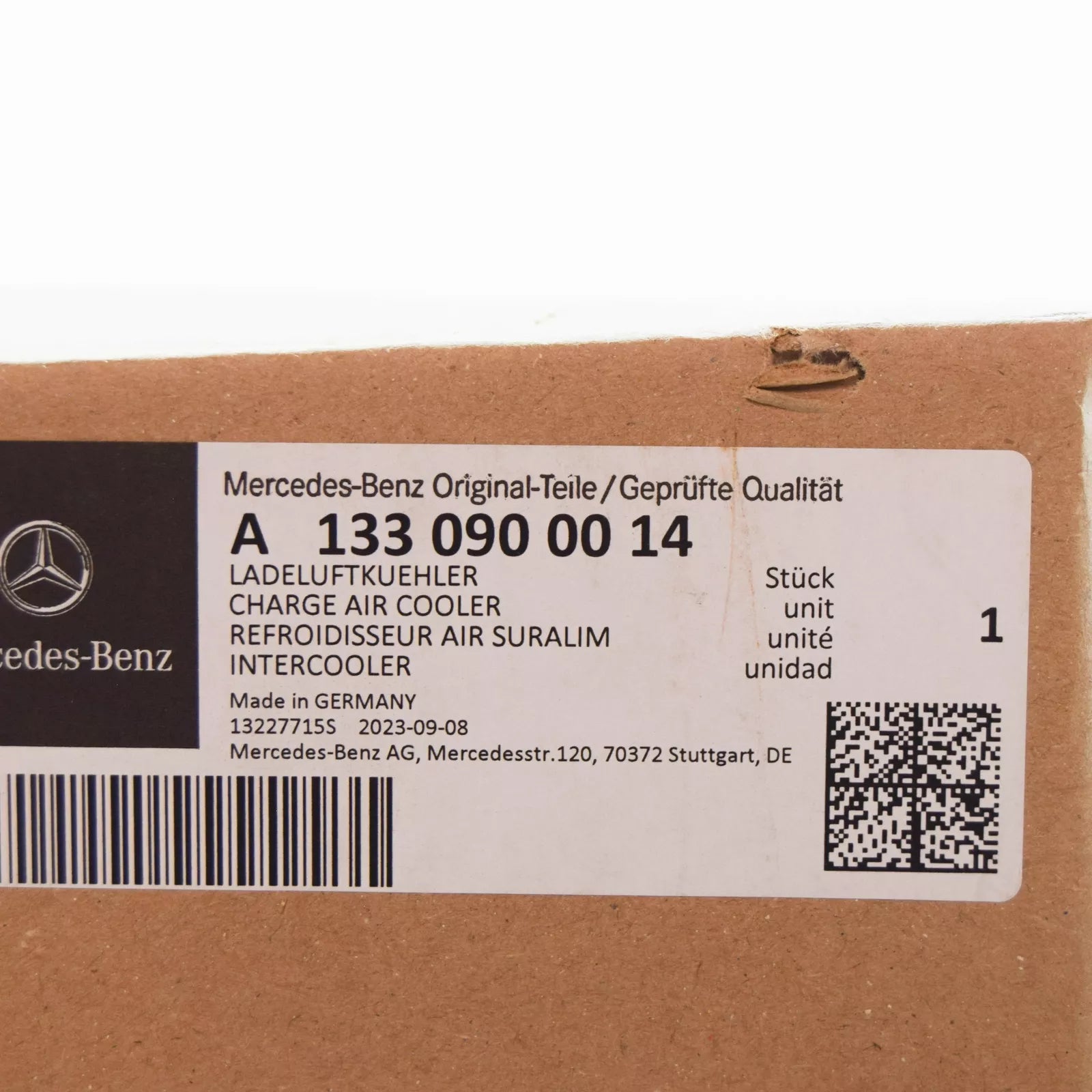 NEW MERCEDES-BENZ A W176 ENGINE CHARGE AIR COOLER A1330900014 ORIGINAL