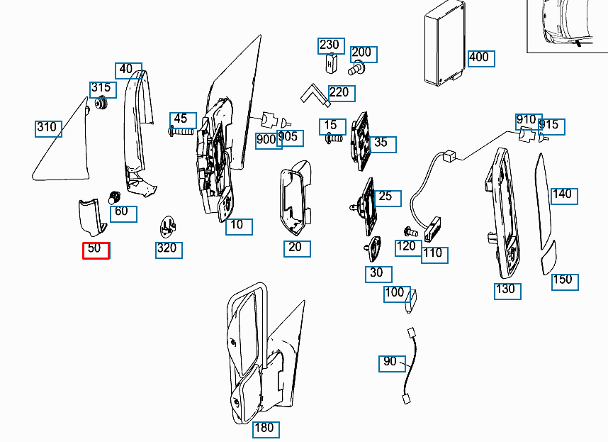 NEW MB SPRINTER W906 FRONT LEFT DOOR MIRROR TURN INDICATOR A0018229120 ORIGINAL