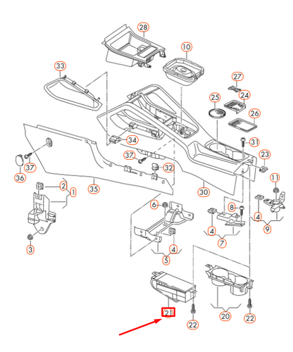 new volkswagen scirocco mk3 front interior drinks holder 1k0862531a82v original