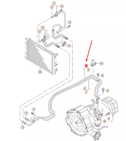 NEW AUDI A4 B8 TRANSMISSION OIL PRESSURE LINE 8K0317817AT ORIGINAL
