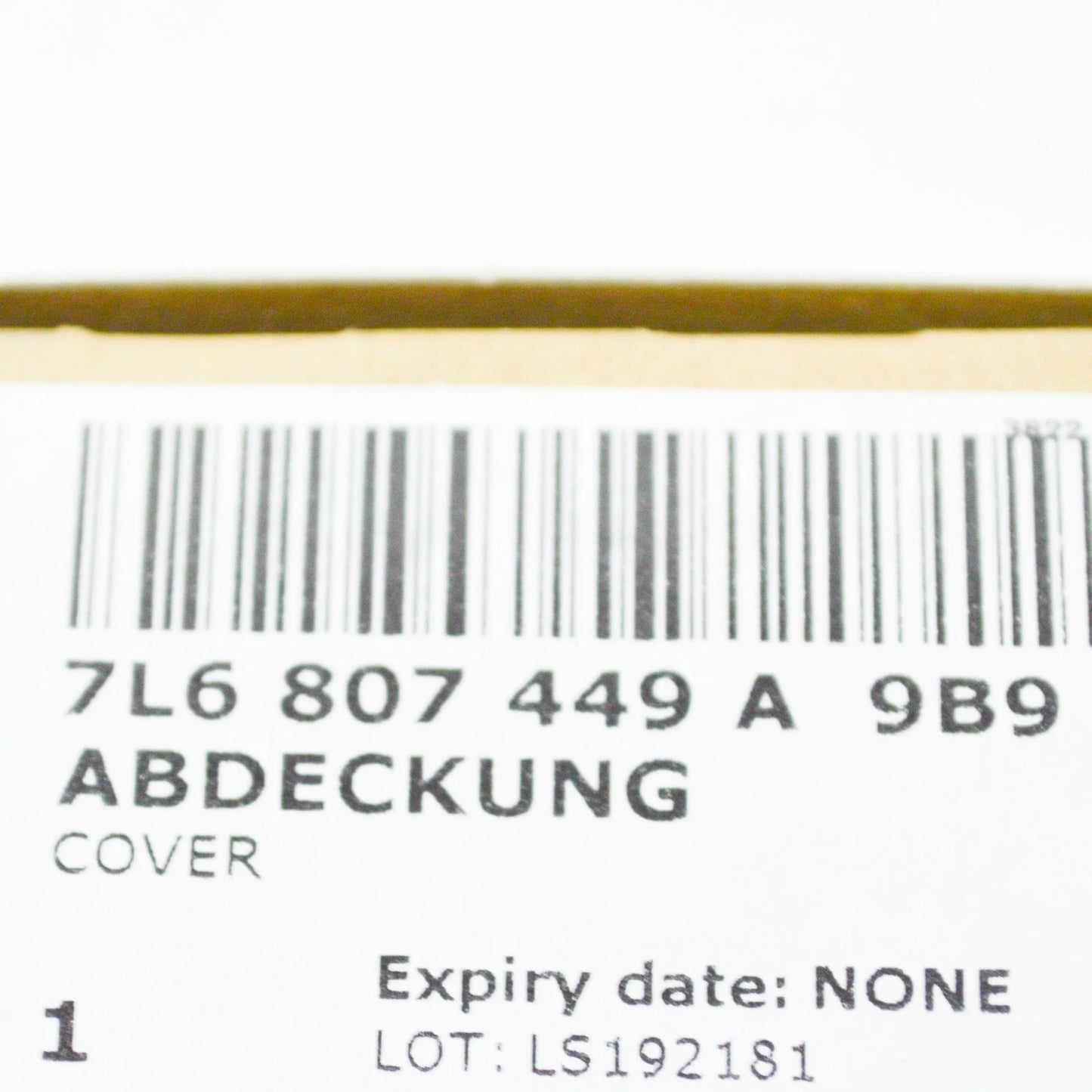 NEW VOLKSWAGEN TOUAREG 7L TOW HOOK EYE CAP LEFT 7L6807449A9B9 ORIGINAL