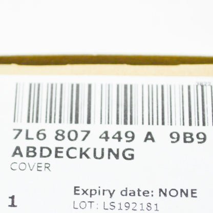 NEW VOLKSWAGEN TOUAREG 7L TOW HOOK EYE CAP LEFT 7L6807449A9B9 ORIGINAL