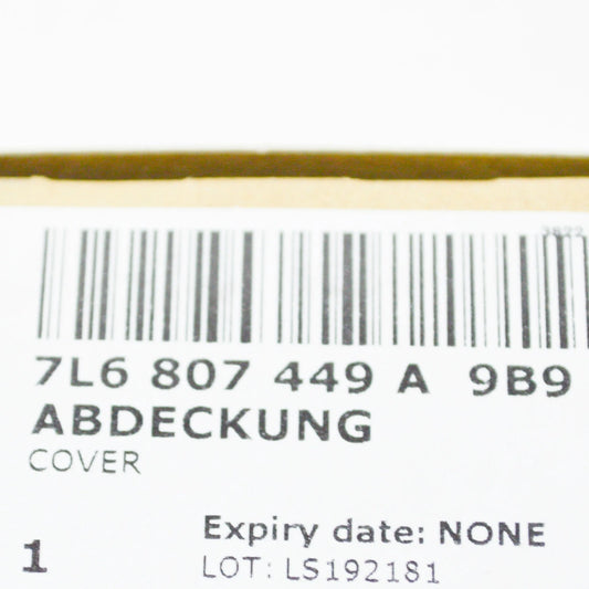 NEW VOLKSWAGEN TOUAREG 7L TOW HOOK EYE CAP LEFT 7L6807449A9B9 ORIGINAL