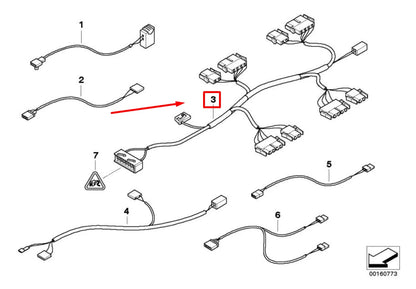 NEW BMW 3 E46 DRIVER'S SEAT WIRING HARNESS 61117002532 7002532 ORIGINAL