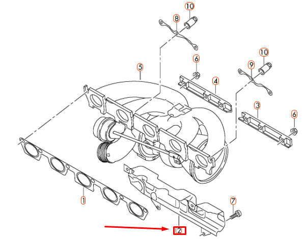 NEW AUDI TTRS 8J EXHAUST MANIFOLD GUARD PLATE 07K253041G ORIGINAL