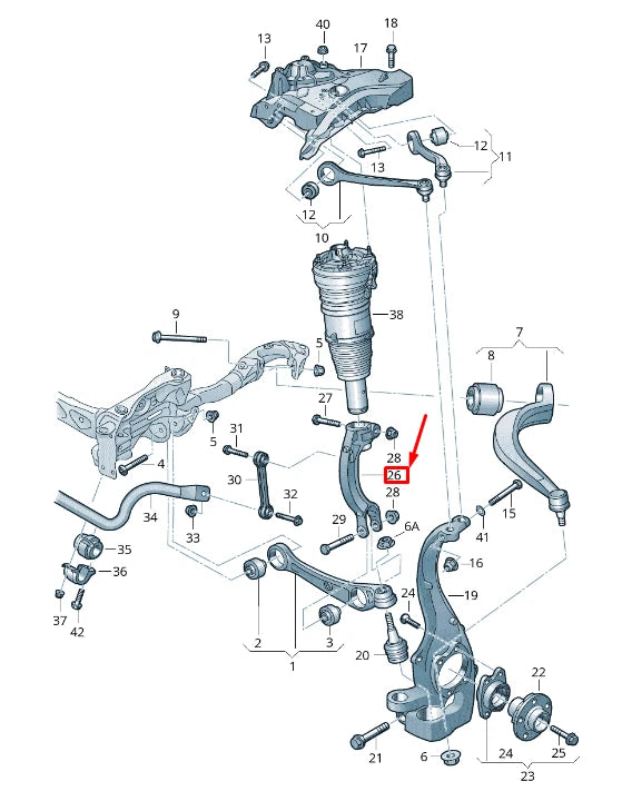NEW AUDI A8 4H FRONT RIGHT SUSPENSION FORK 8R0413038B