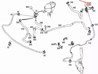 NEW MERCEDES-BENZ E W212 HEAT EXCHANGER FEED HOSE A2128304796 ORIGINAL