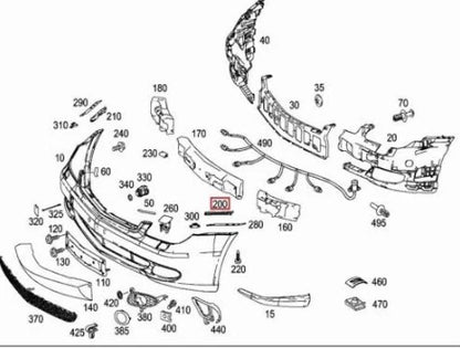 NEW MB CLS C219 FRONT BUMPER LEFT MOUNTING BRACKET A2198800114 ORIGINAL