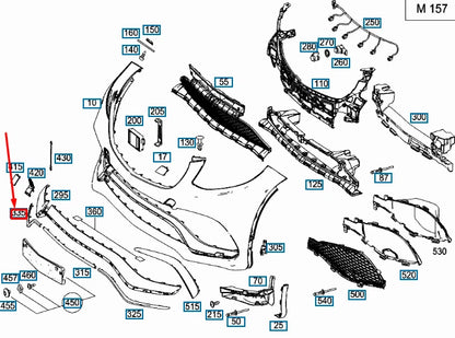 NEW MERCEDES-BENZ GLE COUPE C292 FRONT RIGHT BUMPER TRIM A2928852600 ORIGINAL