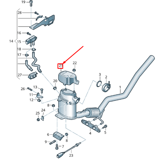 NEW VOLKSWAGEN CADDY 2K MK3 CATALYST SHIELD 5N0131783A ORIGINAL