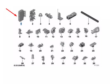 NEW BMW 1 E81 PLUG-IN CONNECTION BRACKET 61138372280 ORIGINAL