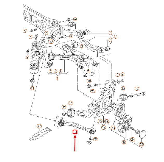 NEW AUDI A4 B8 REAR AXLE TRACK ROD ARM 8K0501529L