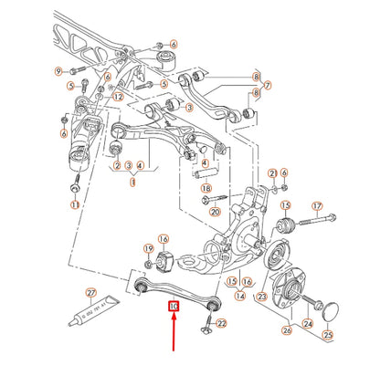 NEW AUDI A4 B8 REAR AXLE TRACK ROD ARM 8K0501529L