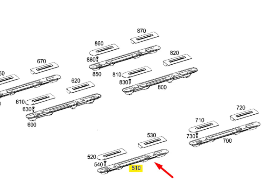 NEW MERCEDES-BENZ VITO W447 LEFT SEAT MOUNT FIRST ROW A4479500174 ORIGINAL