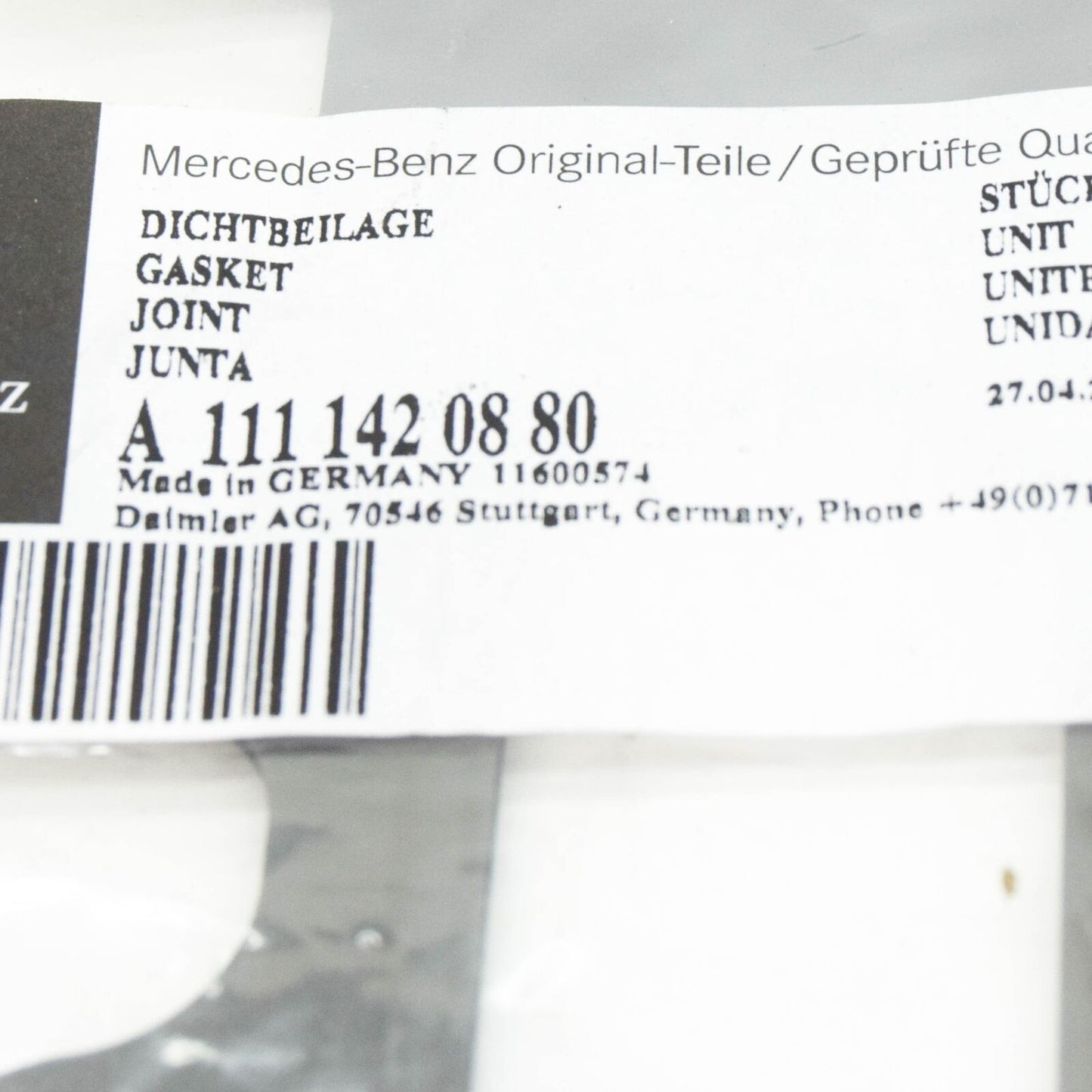 NEW MERCEDES-BENZ SPRINTER W903 EXHAUST MANIFOLD GASKET A1111420880 ORIGINAL