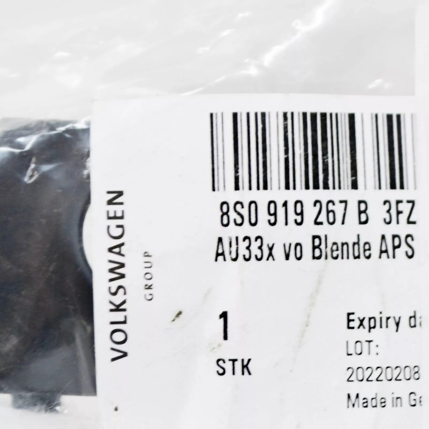 NEW AUDI TT FV MK3 FRONT LEFT ULTRASOUND SENSOR TRIM 8S0919267B3FZ ORIGINAL