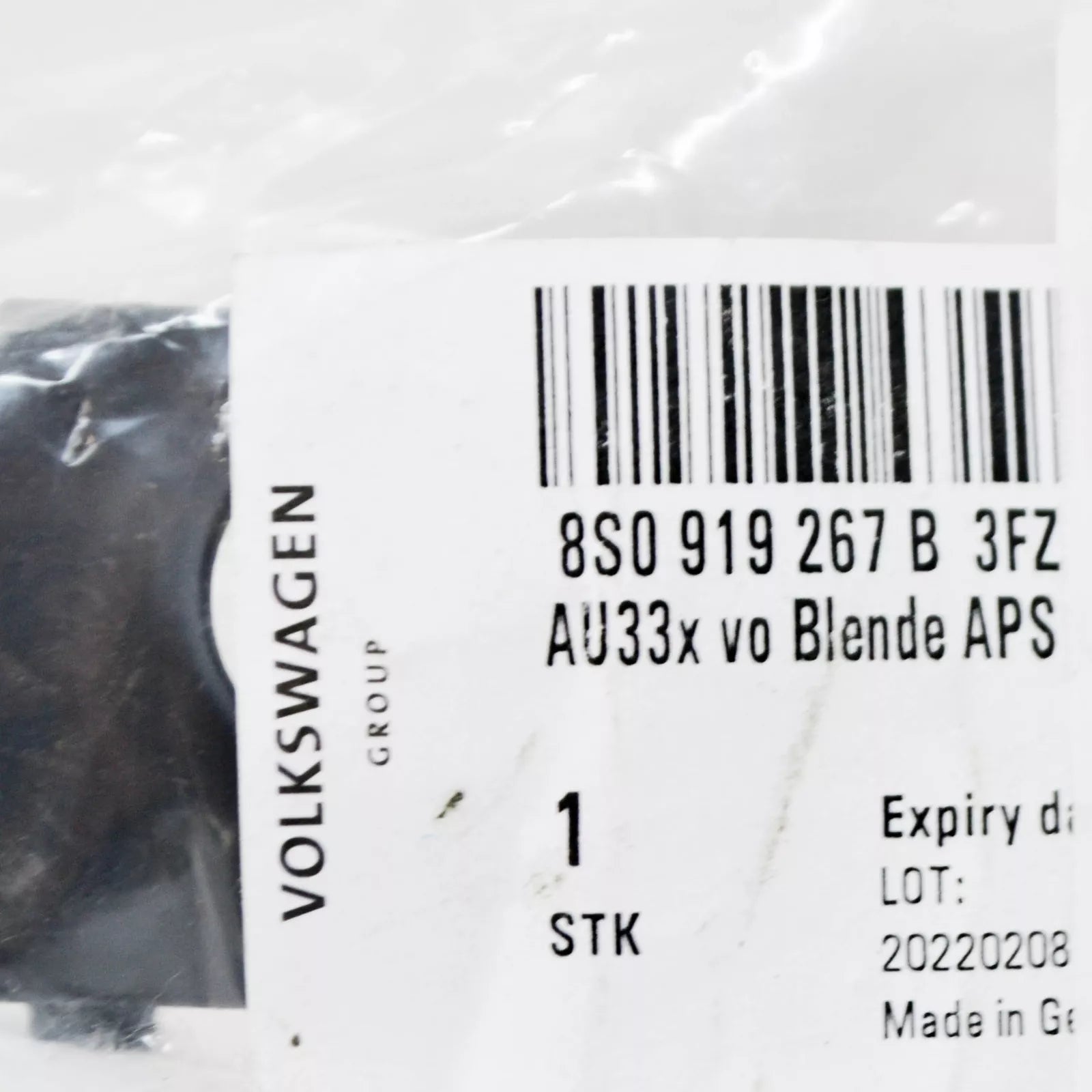 NEW AUDI TT FV MK3 FRONT LEFT ULTRASOUND SENSOR TRIM 8S0919267B3FZ ORIGINAL