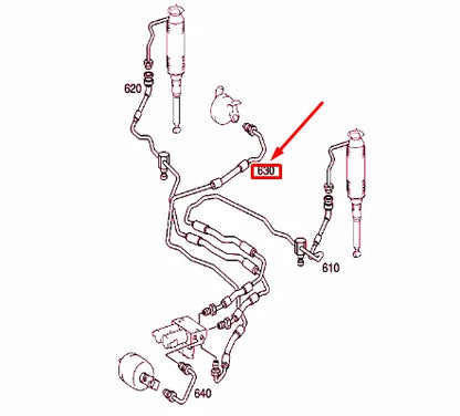 NEW MB S W220 SUSPENSION SELF-LEVELING UNIT LINE A2209971082