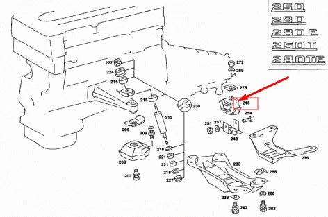 NEW MERCEDES-BENZ SL R129 TRANSMISSION MOUNT A1242400618 3.2 PETROL