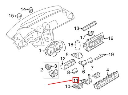 new audi a3 sportback 8p air bag warning light 8p0919234a5pr original
